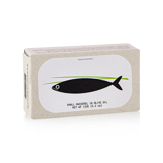 Maquereaux « Caballitas », entiers, petits, à Huile d'olive, Jose Gourmet, 120 g