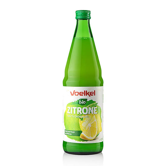 Voelkel - Jus de citron, 100 % pur jus, non sucré, BIO et végétalien, 750 ml