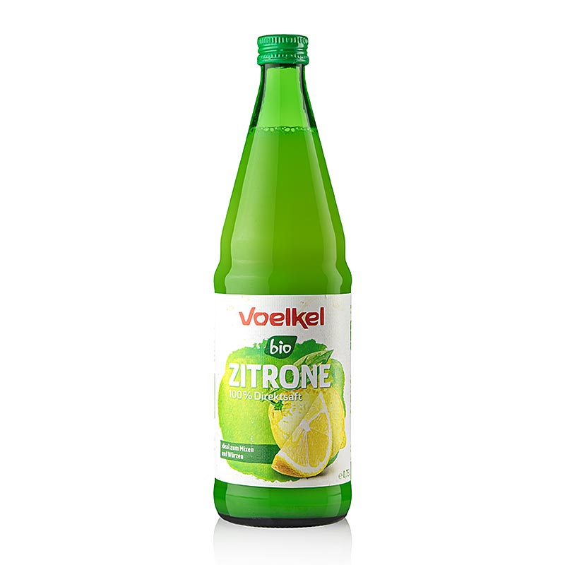Voelkel - Jus de citron, 100 % pur jus, non sucré, bio et végétalien, 750 ml