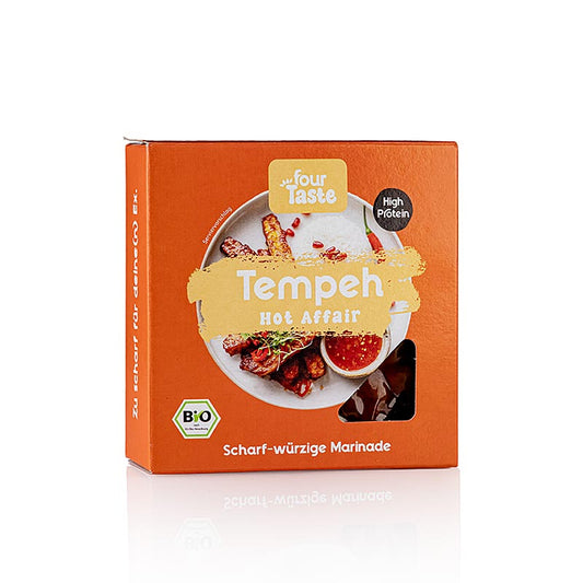 fourTaste - Tempeh Hot Affair - épicé/relief, à base de lupin doux et de pois jaunes, BIO, 200 g