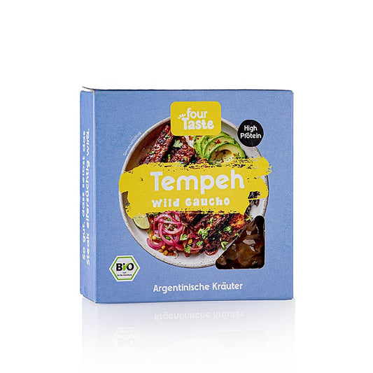 fourTaste - Tempeh Wild Gaucho - assaisonné à l'argentine, à base de lupin doux et de pois jaunes, BIO, 200 g