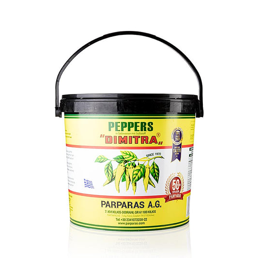 Peperonis, mild, in Lake, Eimer, Dimitra, 9,8 kg