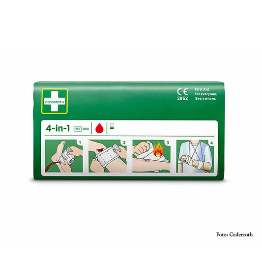 Cederroth - Medicazione 4 in 1, garza e bendaggio compressivo, (1910) (Bloodstopper), 1 pz