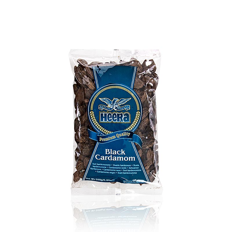 Cardamomo intero, nero, Heera, 200 g