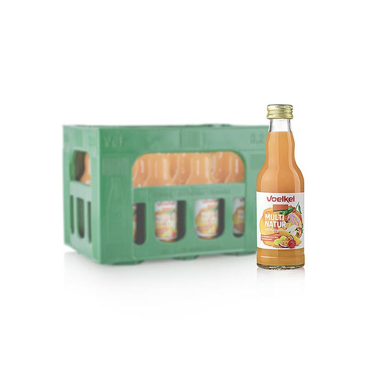 Voelkel Multi Natur Mehrfruchtsaft, BIO Vegan, 2,4 L, 12 x 200 ml