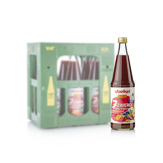 Voelkel 7 Zwerge Unser Original Mehrfruchtsaft, BIO Vegan OG, 4,2 L, 6 x 700 ml