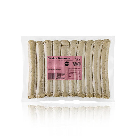 The Raging Pig Company - Saucisses grillées (véganes), 800 g, 10 pièces