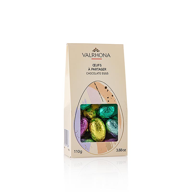 Œufs de Pâques Valrhona 2026, multicolores, 3 variétés de chocolat, 110 g