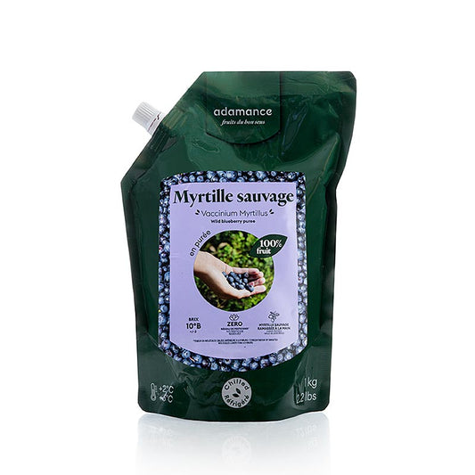 Adamance Purea di mirtilli, senza zucchero, pastorizzata, 1 kg