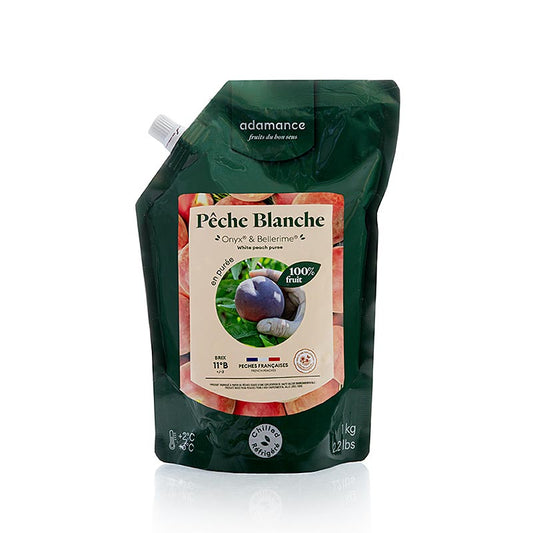 Adamance Purea di pesche, senza zucchero, pastorizzata, 1 kg