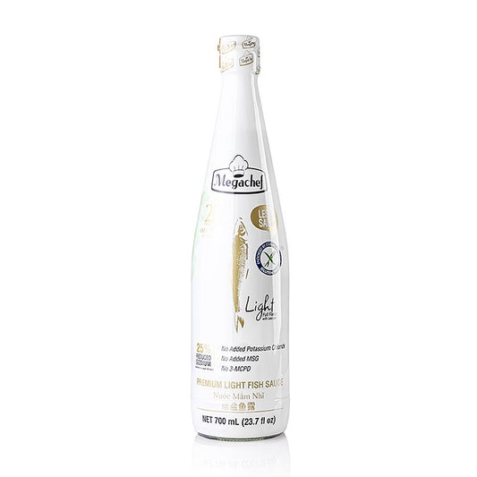 Megachef Salsa di pesce premium light (a basso contenuto di sale), senza glutine, 700 ml