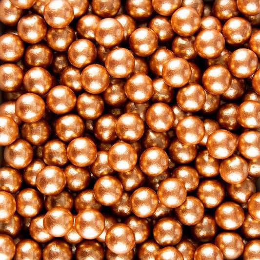 Mini Pearl Bronze, perles de chocolat couleur bronze, 14 mm, Dobla (79223), 624 g, 416 pièces