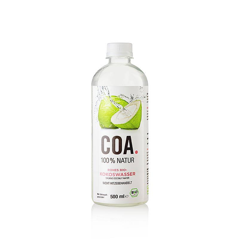 COA 100% rohes Kokoswasser, BIO, Thailand, 500 ml