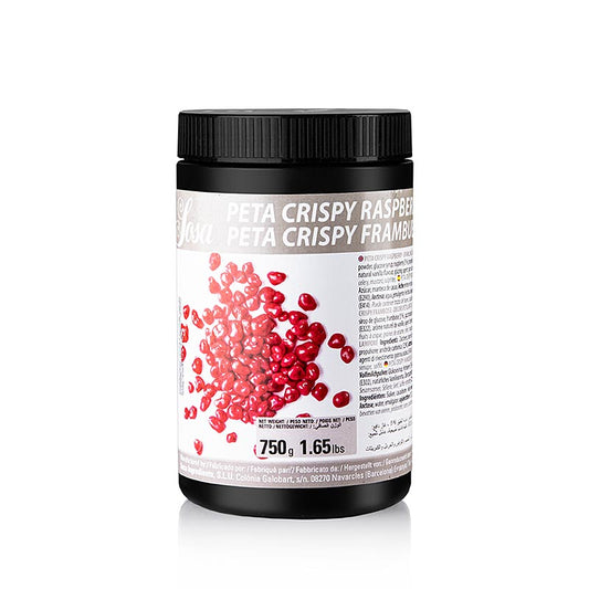 Sosa Peta Crispy - Framboise Wet Proof, enrobé de beurre de cacao (bonbons pétillants), 750 g