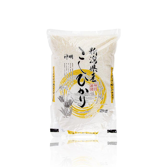 Riso Koshihika, riso a chicchi tondi per sushi, AKAFUJI, 2 kg