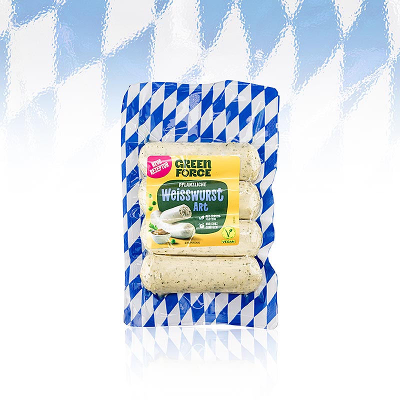 Greenforce vegane Weisswurst aus Erbsenprotein, Klassik, 200 g, 4 St