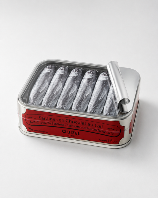 Sardines au chocolat, chocolat au lait, Boîte, Michel Cluizel, 75 g, 5 pièces