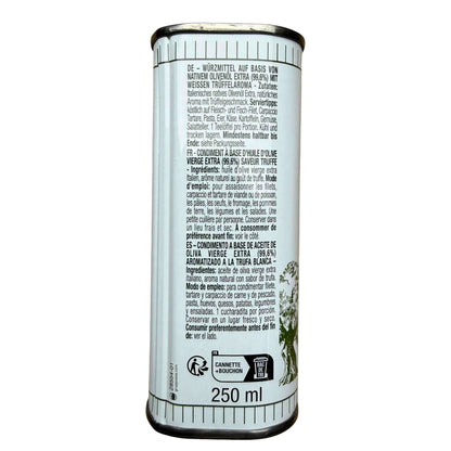 TARTUFLANGHE Natives Olivenöl Extra aromatisiert mit weißem Trüffel, 250 ml