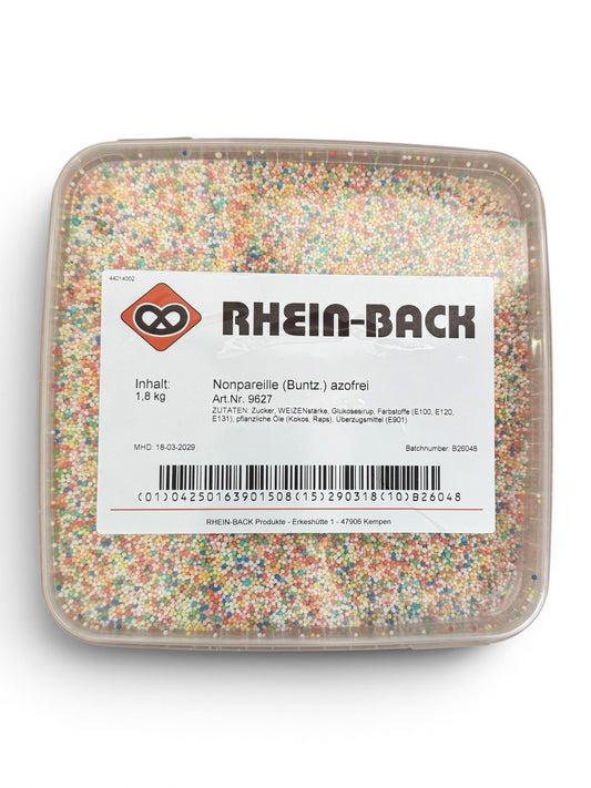 Zucchero colorato Nonpareille 1,8 kg – Perline d'amore per gelati e dolci 1,89 kg