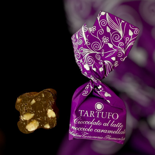 Antica Torroneria Piemontese Tartufi dolci Cioccolato al Latte e Nocciole Caramellate, 1KG