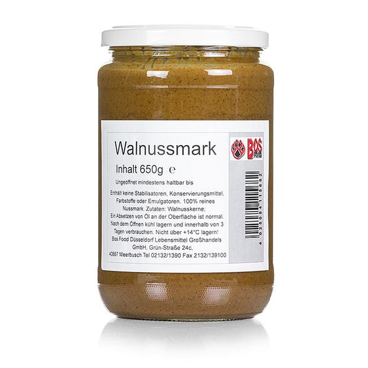 BOS FOOD Walnuss-Mark, 100% Mark ohne Zusatzstoffe, 650 g