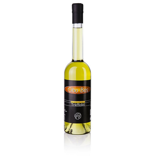 CIBO BOS Olivenöl mit schwarzem Trüffelgeschmack (Trüffelöl), 500 ml