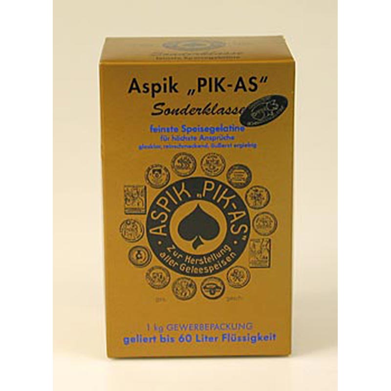 Aspikpulver "PIK-AS", Sonderklasse, Speisegelatine, 300 Bloom, 1 kg