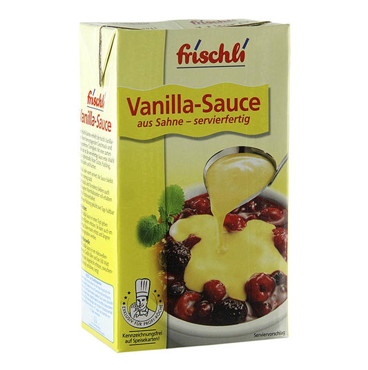 Vanilla-Sauce, mit Vanillegeschmack, warm & kalt verwendbar, Frischli, 1 l
