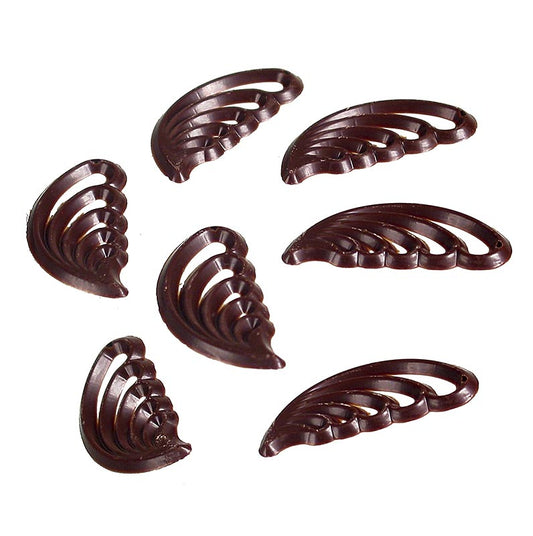 Filigrane "Belle Decor" - filigrane Kämmchen, dunkle Schokolade, 385 g, 280 St