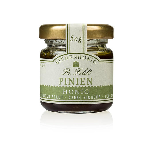 Pinien-Honig, Ägäis, dunkel, mild-würziger Kieferwaldhonig, Portionsglas, 50 g