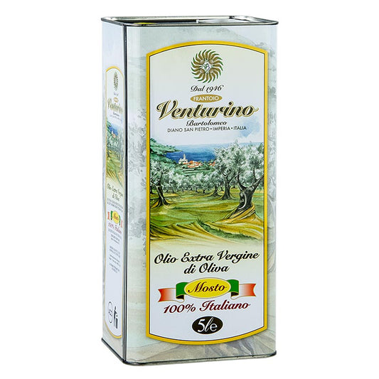 Natives Olivenöl Extra, Venturino "Mosto", 100% Italiano Oliven,  5 l - Essig & Öl - Olivenöl Italien - thungourmet