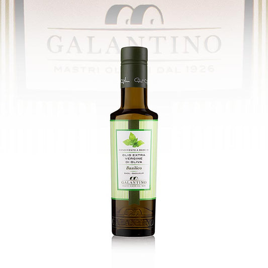 Natives Olivenöl Extra, Galantino mit Basilikum - Basilicolio,  250 ml - Essig & Öl - Olivenöl Italien - thungourmet