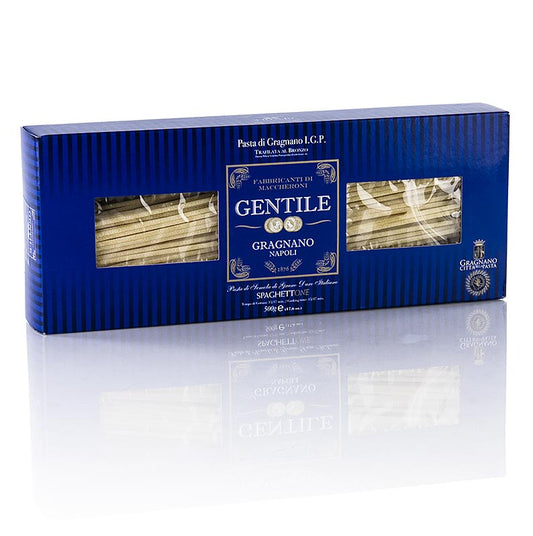 Pastificio Gentile Gragnano IGP - Spaghettone, bronzegezogen,  500 g - Nudeln, Nudel-Produkte, frisch/getrocknet - Nudeln getrocknet - thungourmet
