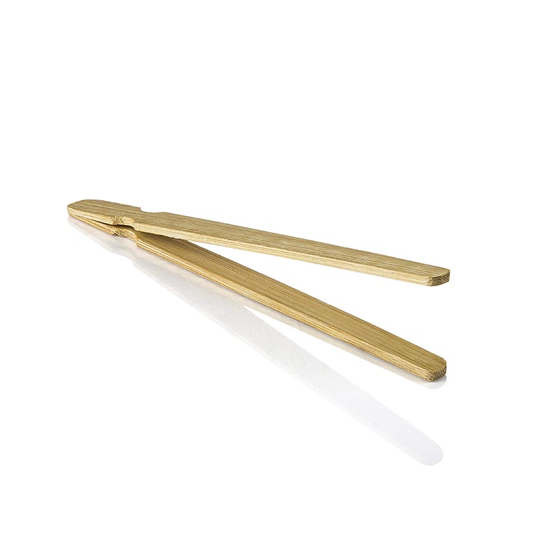Bambus-Fingerfoodzange (Pinzette), für Snacks, Braun, 12cm, 240 St