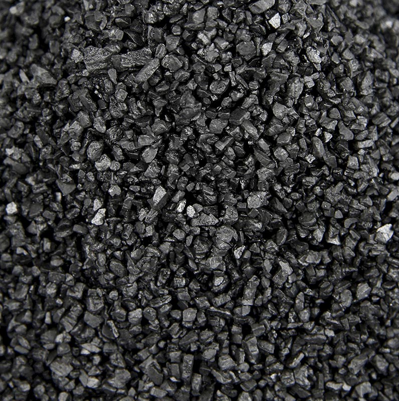 Palm Island, schwarzes Pacific-Salz, Dekorsalz mit Aktivkohle, grob, Hawaii, 1 kg
