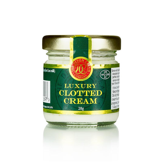 Englische Clotted Cream, feste Rahm-Creme, 56% Fett,  28 g - Saucen, Suppen, Fonds - Chutneys, Pestos, Saucen und Spezialitäten - thungourmet