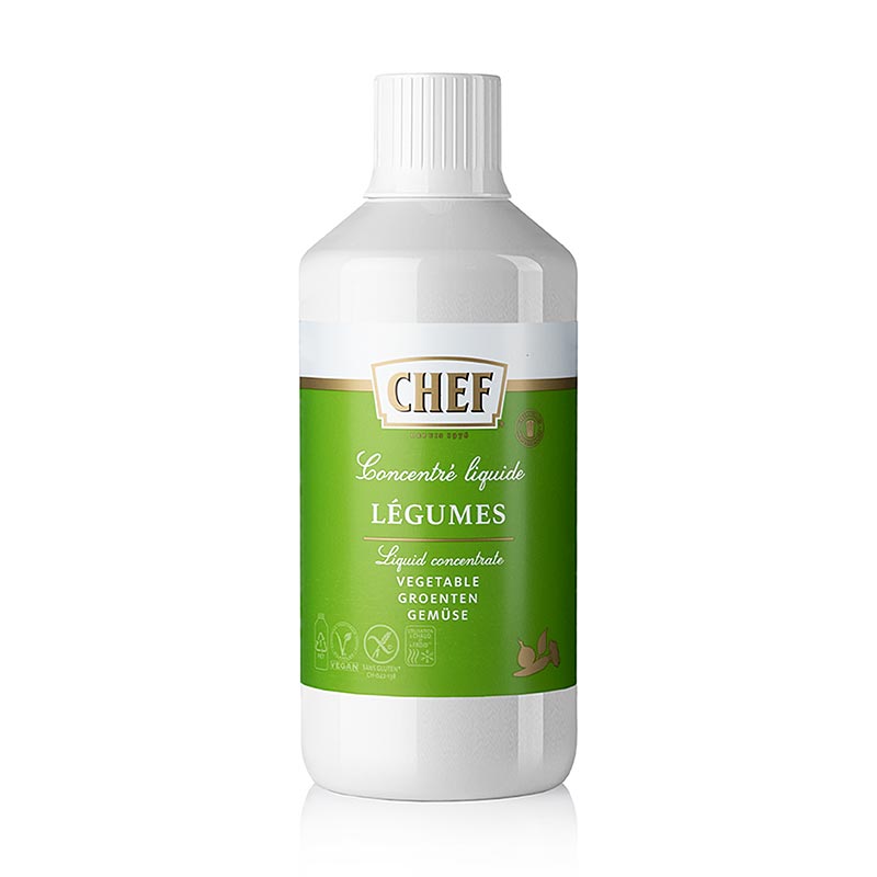CHEF Premium Konzentrat - Gemüsefond, flüssig, für ca.34 Liter,  1 l - Saucen, Suppen, Fonds - CHEF - thungourmet