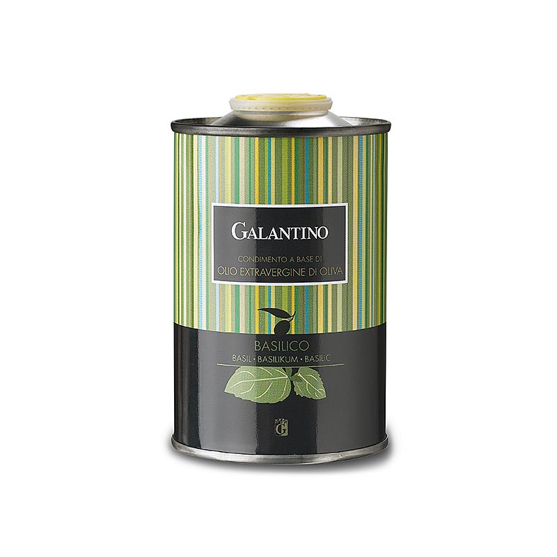 Natives Olivenöl Extra, Galantino mit Basilikum aromatisiert, 250 ml
