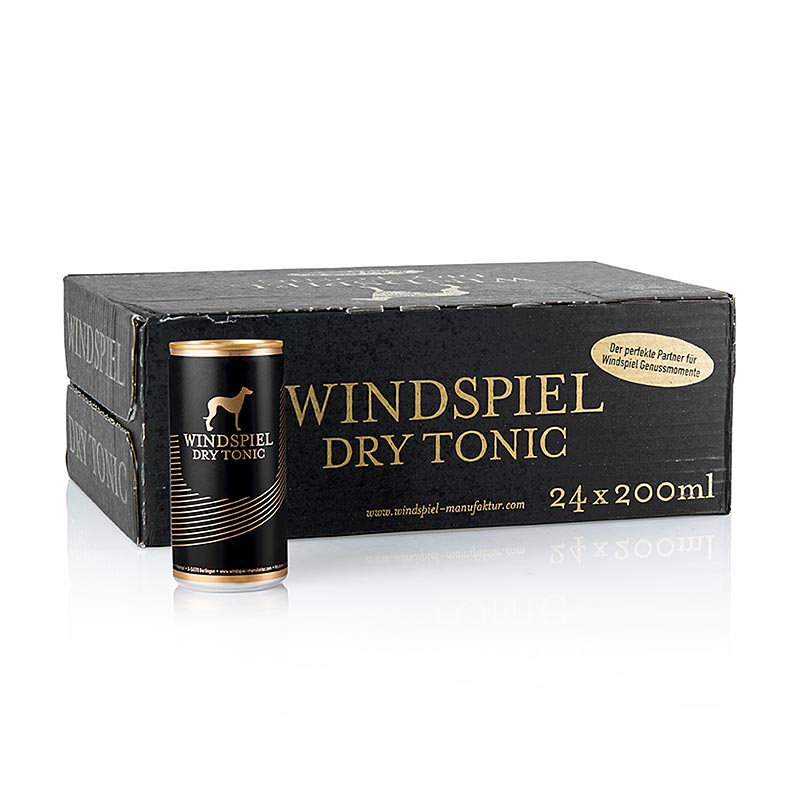 Windspiel - DRY Tonic Water aus der Eifel (schwarze Dose), 4,8 l, 24 x 200ml