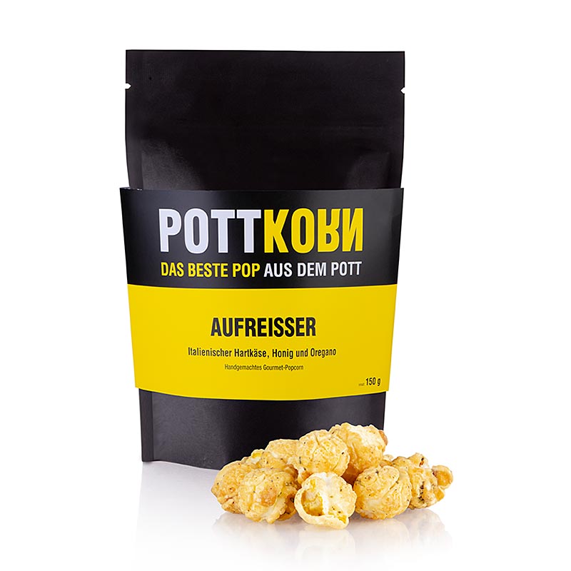 Pottkorn - Aufreisser, Popcorn mit Hartkäse, Honig & Thymian, 150 g