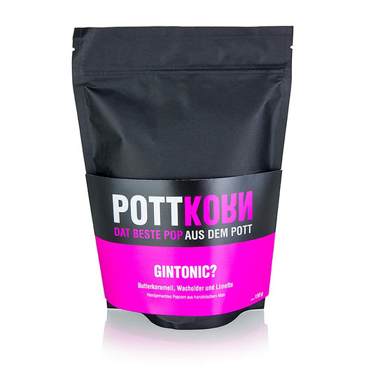 Pottkorn - GinTonic?, Popcorn mit Butterkaramell, Wacholder & Limette, 150 g