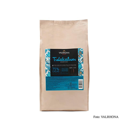 Valrhona Tulakalum, dunkle Couverture, Callets, 75% Kakao, 3 kg