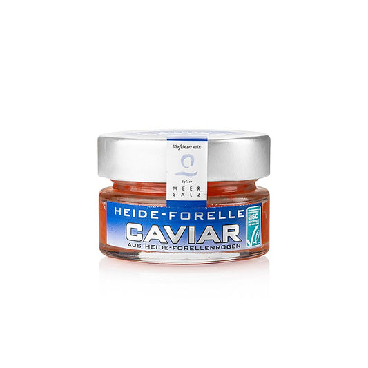 Heide Forellen Kaviar, mit Sylter Meersalz, orange-rot, ASC, 50 g