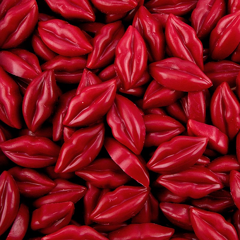 Hot Lips, rote Schokoladenlippen, 3x1,5cm (77564),  177 St
