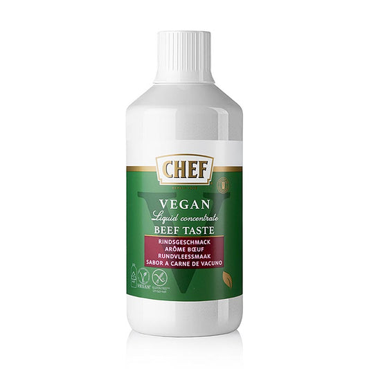 CHEF Konzentrat-Rindgeschmack, flüssig, vegan, glutenfrei (für ca. 34 Liter),  1 l