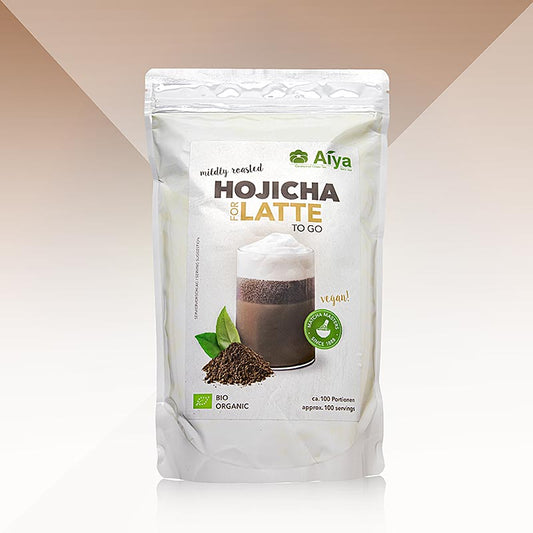 AIYA Professionals - Hojicha for Latte, gerösteter grüner Tee Mix, BIO, 1 kg