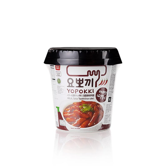 YOPOKKI Reiskuchen Snack Cup, hot&spicy, halal, 140 g