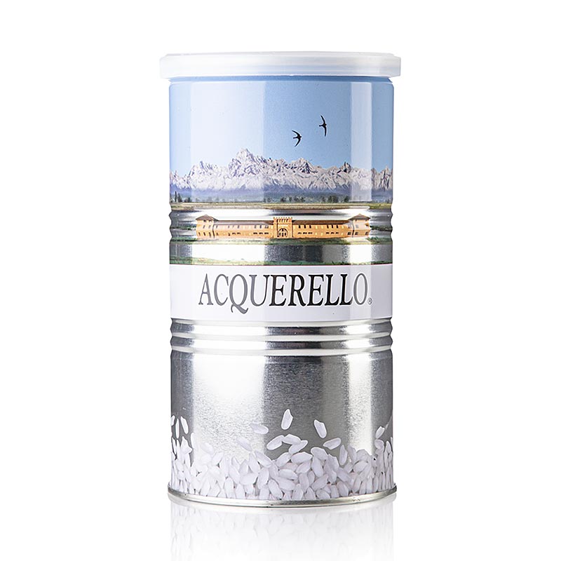 French : Image d'un kg de riz Acquerello Carnaroli Risotto, vieilli 1 an, une variété de riz exclusive et de haute qualité pour la préparation de délicieux risottos.
