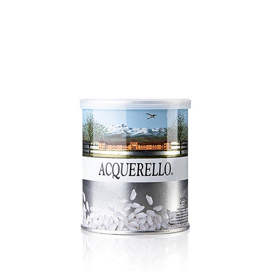 Acquerello Carnaroli Riz Risotto, vieilli 1 an, 250 g - Qualité premium du Piémont, irrigué avec l'eau de fonte du Montblanc la plus claire, stocké 1-3 ans pour un maximum de nutriments et un résultat de cuisson ferme sous la dent