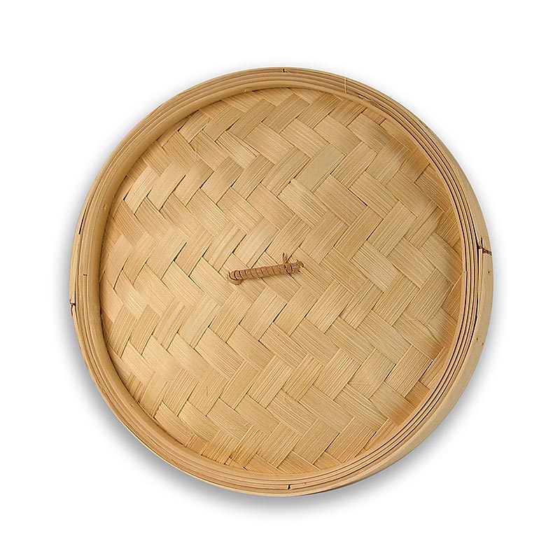 Couvercle de cuiseur à vapeur en bambou pour ø 26cm extérieur, ø 24cm intérieur, 10 inch, 1 pc - idéal pour cuire à la vapeur des pâtes asiatiques et des légumes